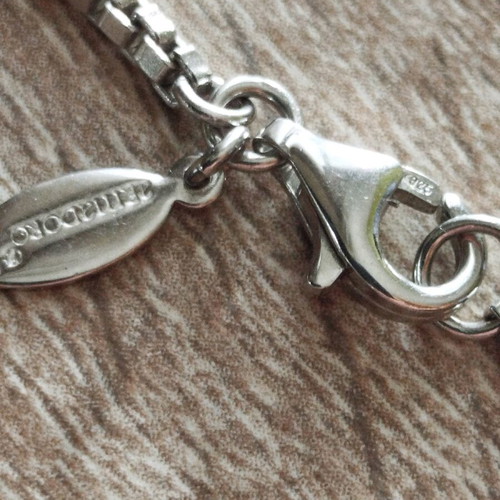 Silver necklace with pearls like new