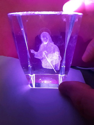 3D Crystal Laser Engraved Shepherd Hologram new