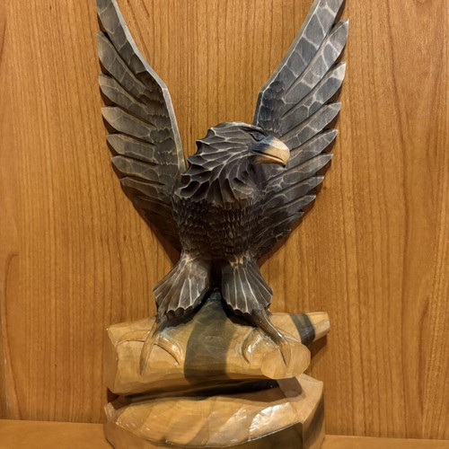 Soviet Vintage Wood Carving Eagle 32cm like new, authentic USSR
