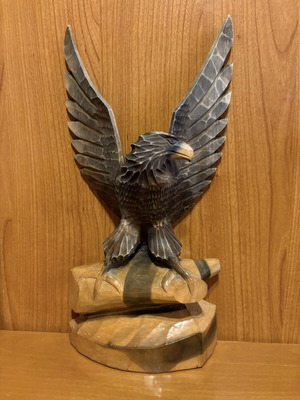 Soviet Vintage Wood Carving Eagle 32cm like new, authentic USSR