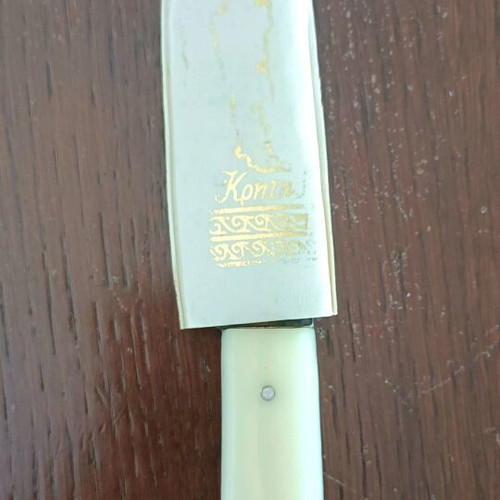 Cretan knife like new with steel blade and bone handle