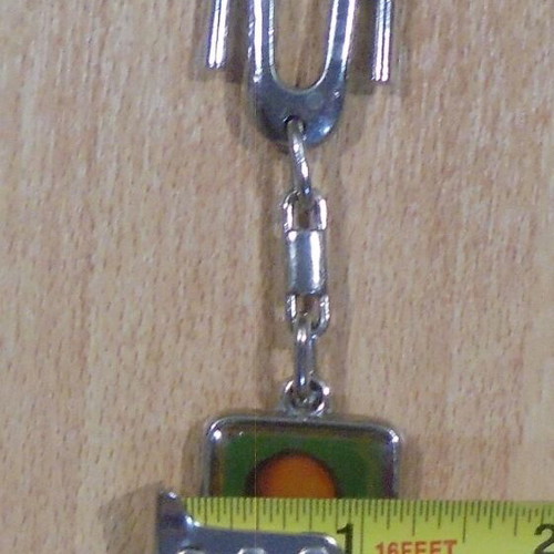 New Democracy keychain used with emblem and Konstantinos Mitsotakis