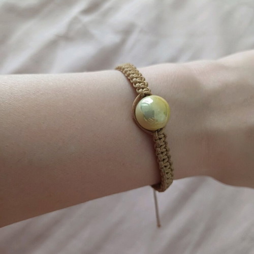 Handmade bracelet new, beige