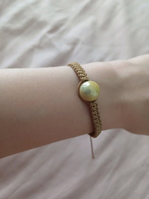 Handmade bracelet new, beige