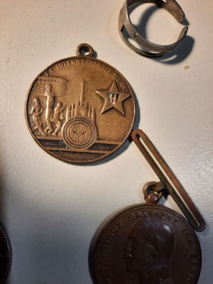 Commemorative medals used, Inter Milan 1970s and 1913 Greco-Bulgarian War