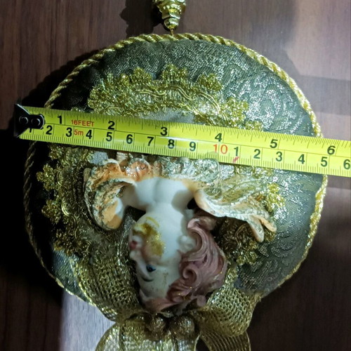 Vintage Christmas Hanging Angel Pillow new