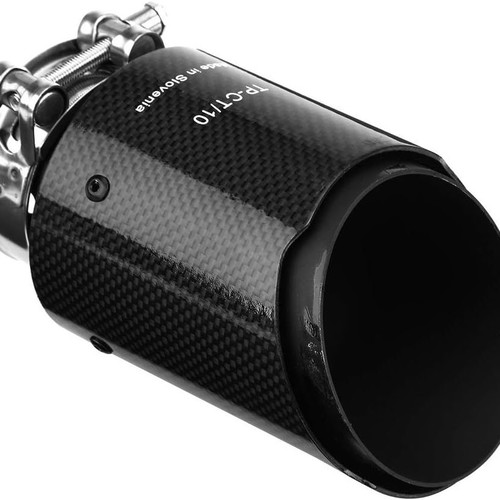 Exhaust Tips Carbon Stainless Steel Car Accessories 63mm In 89mm Out