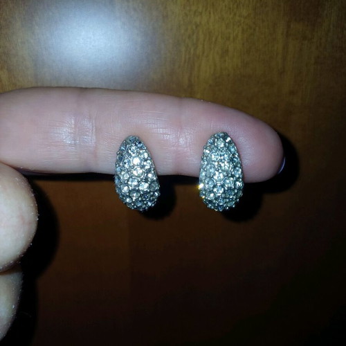 Vintage earrings with rhinestones like new