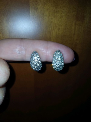 Vintage earrings with rhinestones like new