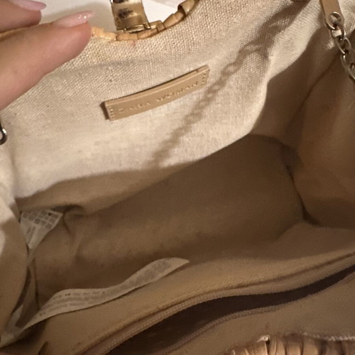 Zara straw shoulder bag like new, yellow