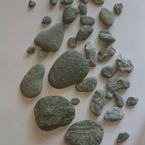 Natural green stones new from Kythnos beaches