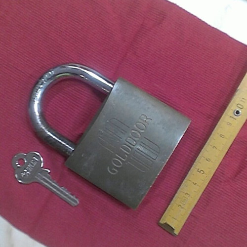 Large padlock used heavy-duty with one key