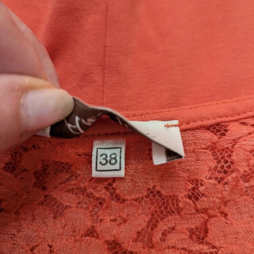 Aniston midi dress coral with lace, like new, size M