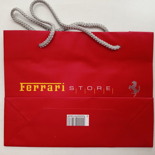 Ferrari Store packaging paper bags used