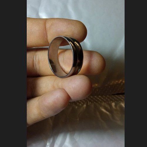 Women's ring new, durable steel, size 21, silver color