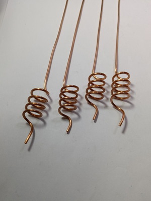 Copper spiral antennas set of 4 for plant growth, new