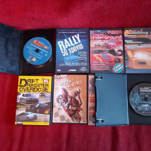 Collectible DVD set of 8 with rally and BMW guides, 2001-2004