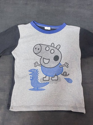 Μακρυμάνικη μπλούζα George (Peppa Pig) σαν καινούργιο, μέγεθος 8, γκρι και μπλε