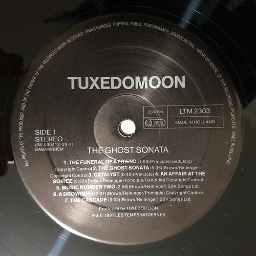 Tuxedomoon The Ghost Sonata vinyl LP album 1991