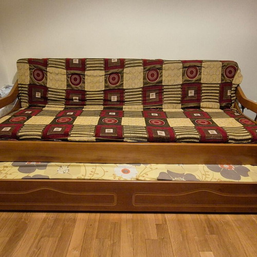 Sofa bed with extra sliding bed like new