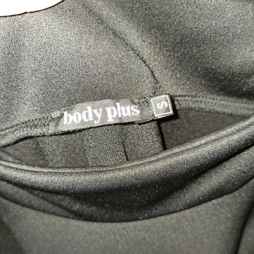 Body Plus black and white set: crop top and pleated skirt, size S