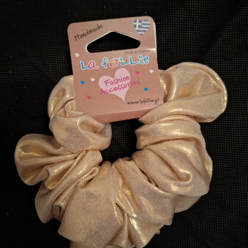 Scrunch hair accessory new, yellow gold color