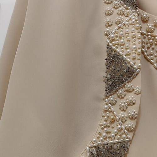 Beige Abiye Dress Set with Bolero Size M like new