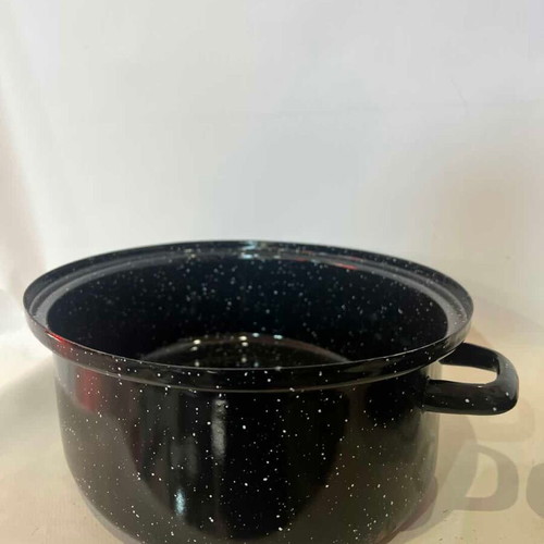 Oval enamel roasting pan with lid 17x39x29 used