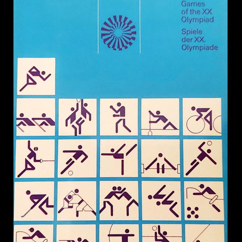 Munich 1972 Olympic Games official cards used, set of 2