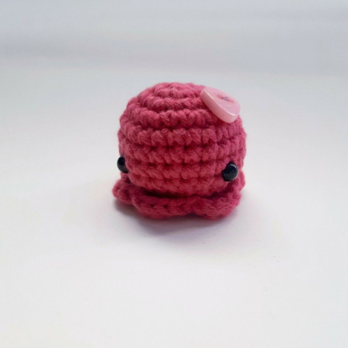 Fuchsia Small Crochet Octopus Amigurumi