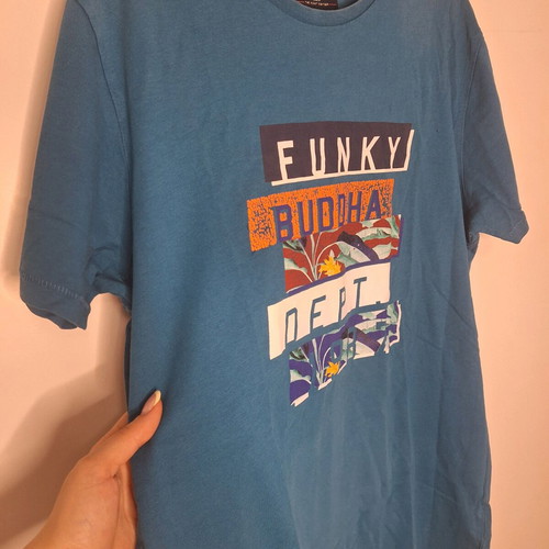 Funky Buddha men's short-sleeve blue t-shirt like new, size S
