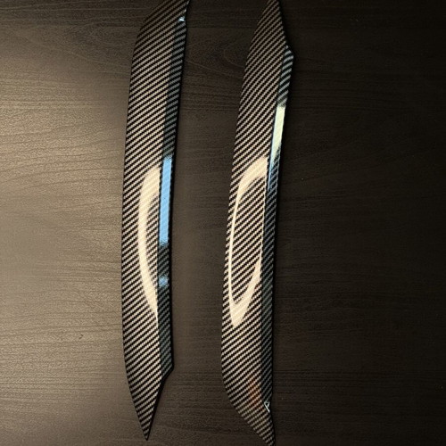 VW Polo Headlight Eyebrows Carbon Look New 2017-2021