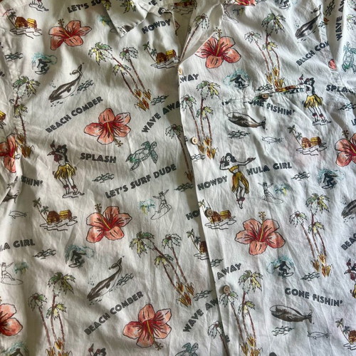 H&M shirt XXL with exotic print like new, multicolor