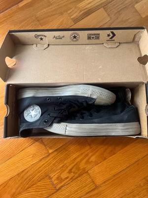Black - Silver Converse 39