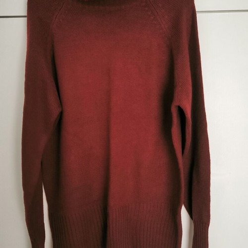 Women's knitted sweater dress burgundy size 44 like new