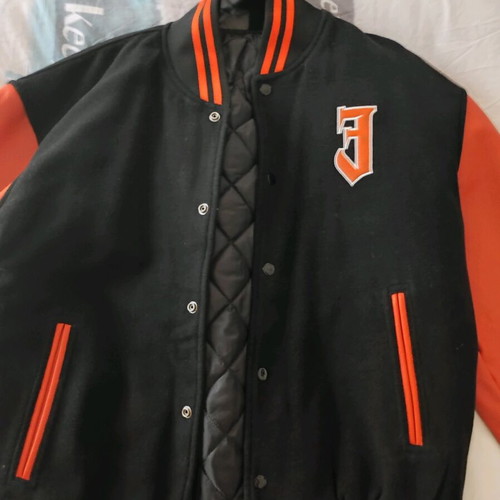 Jagermeister college jacket new with leather sleeves