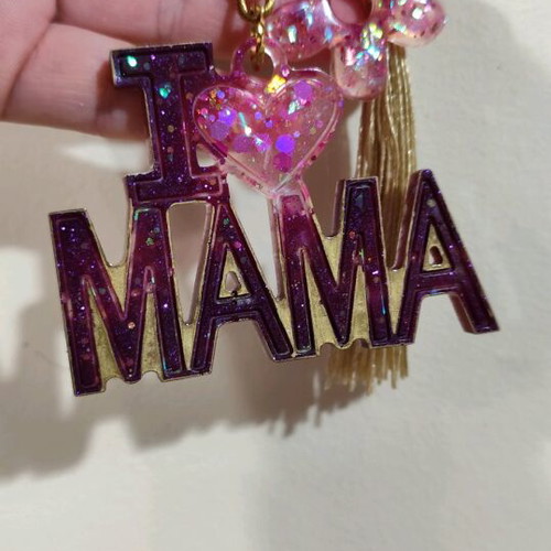 Handmade resin keychain new for Mother's Day