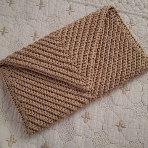 Handmade Crocheted Purse with Lining and Elastic Mesh