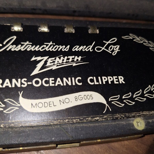 Zenith Trans-Oceanic Clipper 8G005 like new, shortwave radio