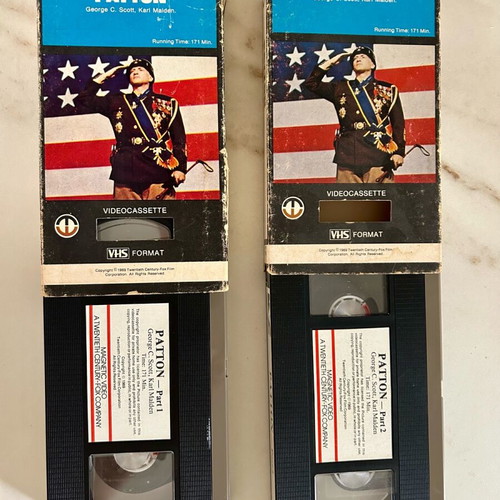 Patton double VHS cassette used, 1986, drama
