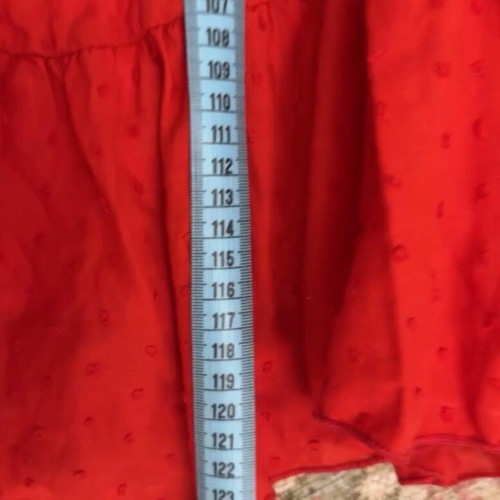 Karavan boho dress 100% cotton like new, medium size, red