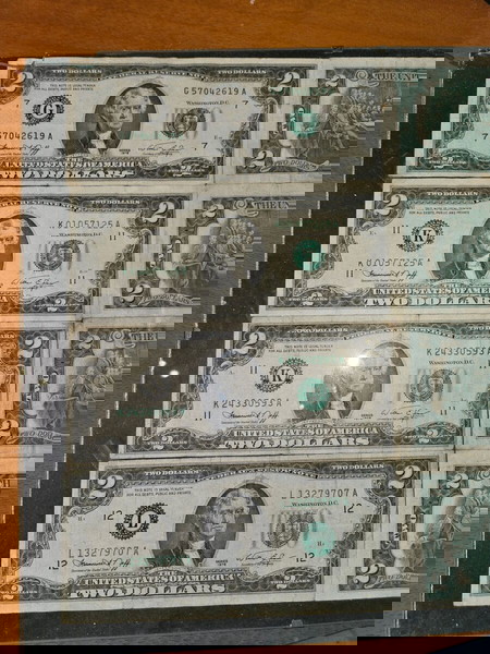 8 Редки 2 долара САЩ (банкнота 2 долара) Америка US DOLLAR SERIES 1976