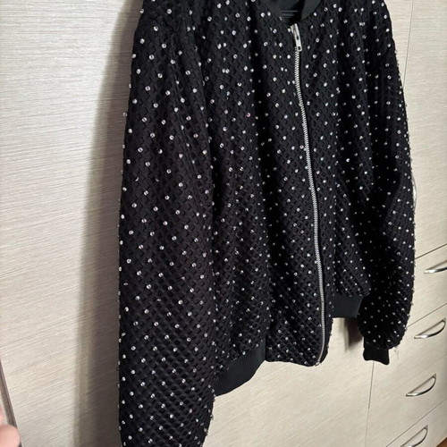 Bomber jacket Embellished black with silver details ASOS like new, size L