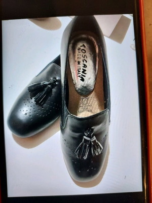 Toscania women's black leather anatomical shoes size 36 new, unworn