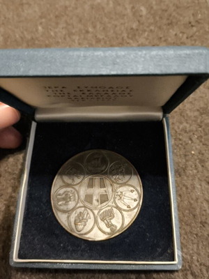 Centenary medal of the Ionian Islands Union 1864-1964 used, bronze medal