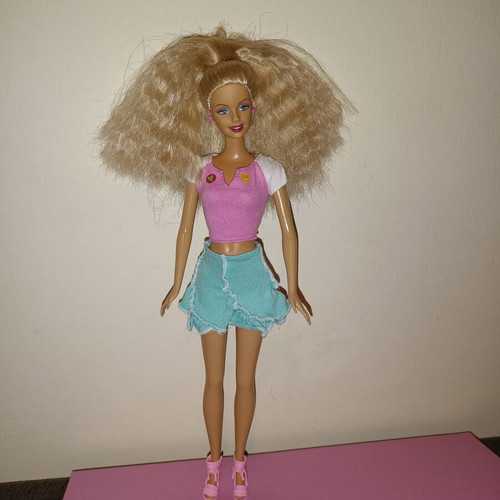 Barbie Blast Button doll used with original top and Fashion Fever skirt