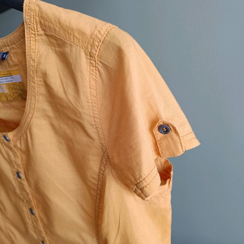 Shirt type blouse used, yellow, size S/M