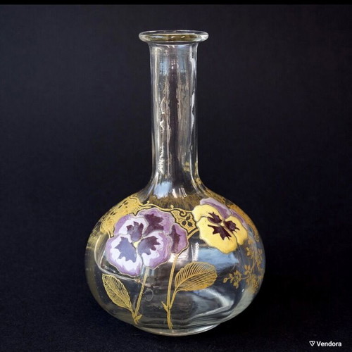 Antique carafe hand-painted used 19th century