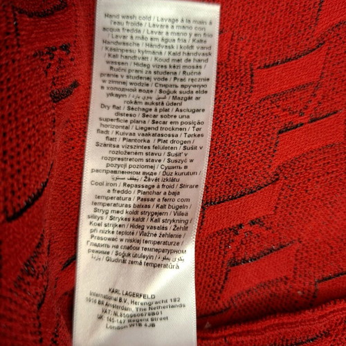 Red knitted Karl Lagerfeld sweater Large new