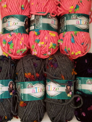 Alize Superlana Flower knitting yarn set of 7 new